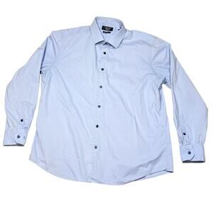 Penguin  Heritage Slim Fit Men Shirt 16 1/2 - 34/35 Blue Long Sleeve Shirt
